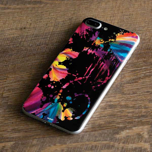 Chromatic Splatter Black iPhone 8 Plus Skin